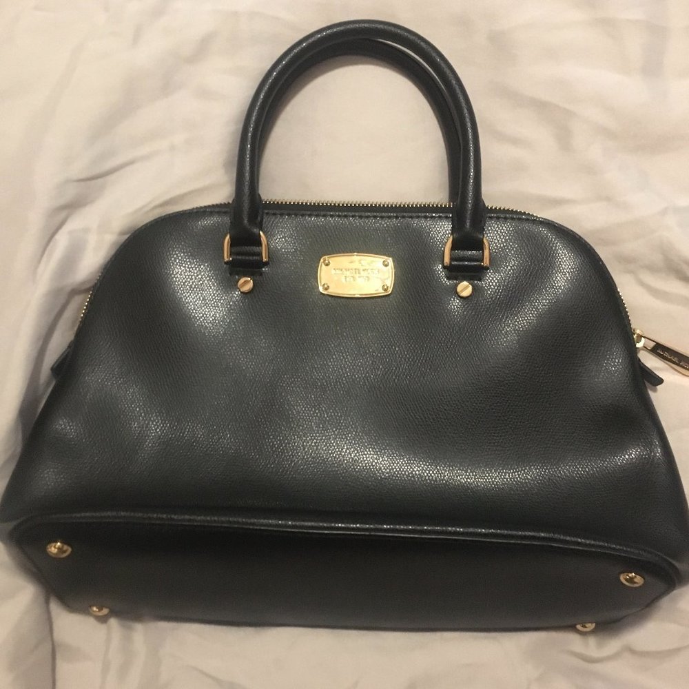 Michael Kors Black leather dome (bowling style) bag